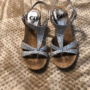Pair of Silver Gianni Bini Sandals
